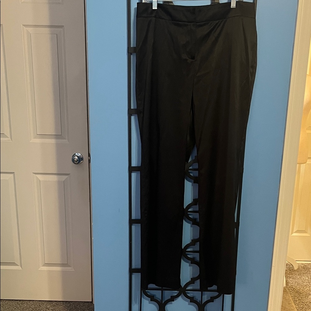 Classic Black Straight-Leg Dress Pants, Size 2.5 (14 or Large)